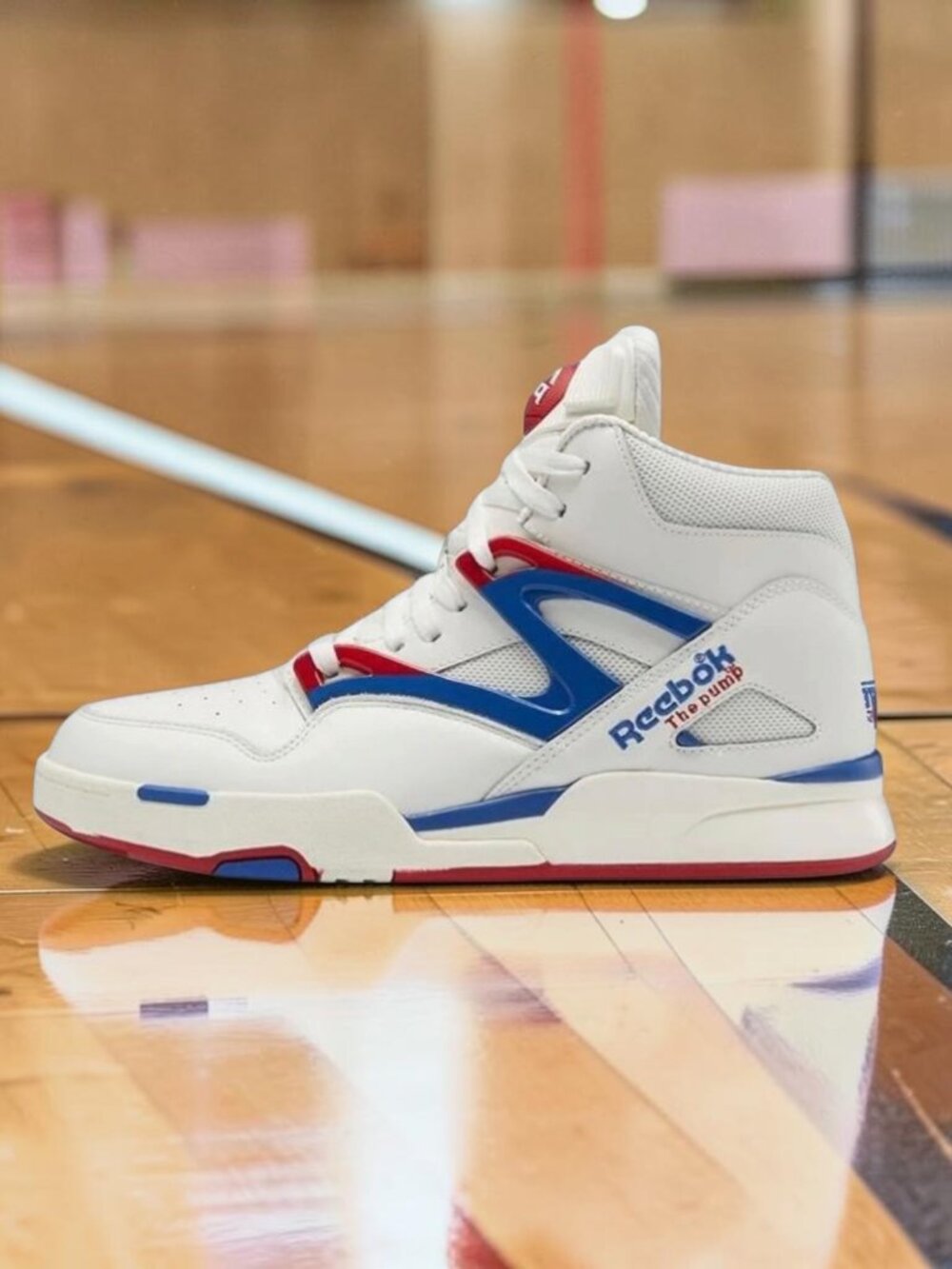 Reebok Pump Omni Zone 2 'Chalk Vector Blue' Mens Basketball Shoes Size 10 HR0035